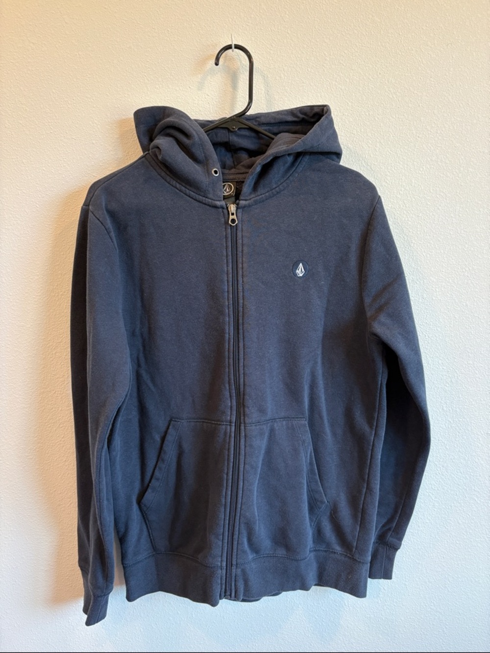 Volcom Dark Blue Full-Zip Hooded Sweatshirt